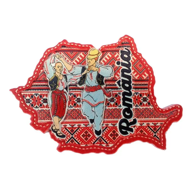 Dansatori port popular, magnet ceramica obiceiuri populare , model 1509d  3